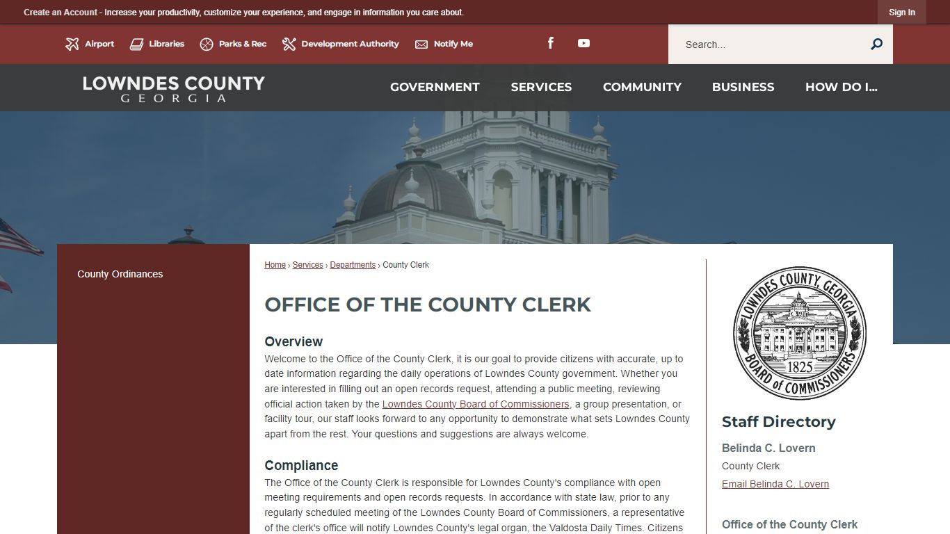 Office of the County Clerk | Lowndes County, GA - Official Website