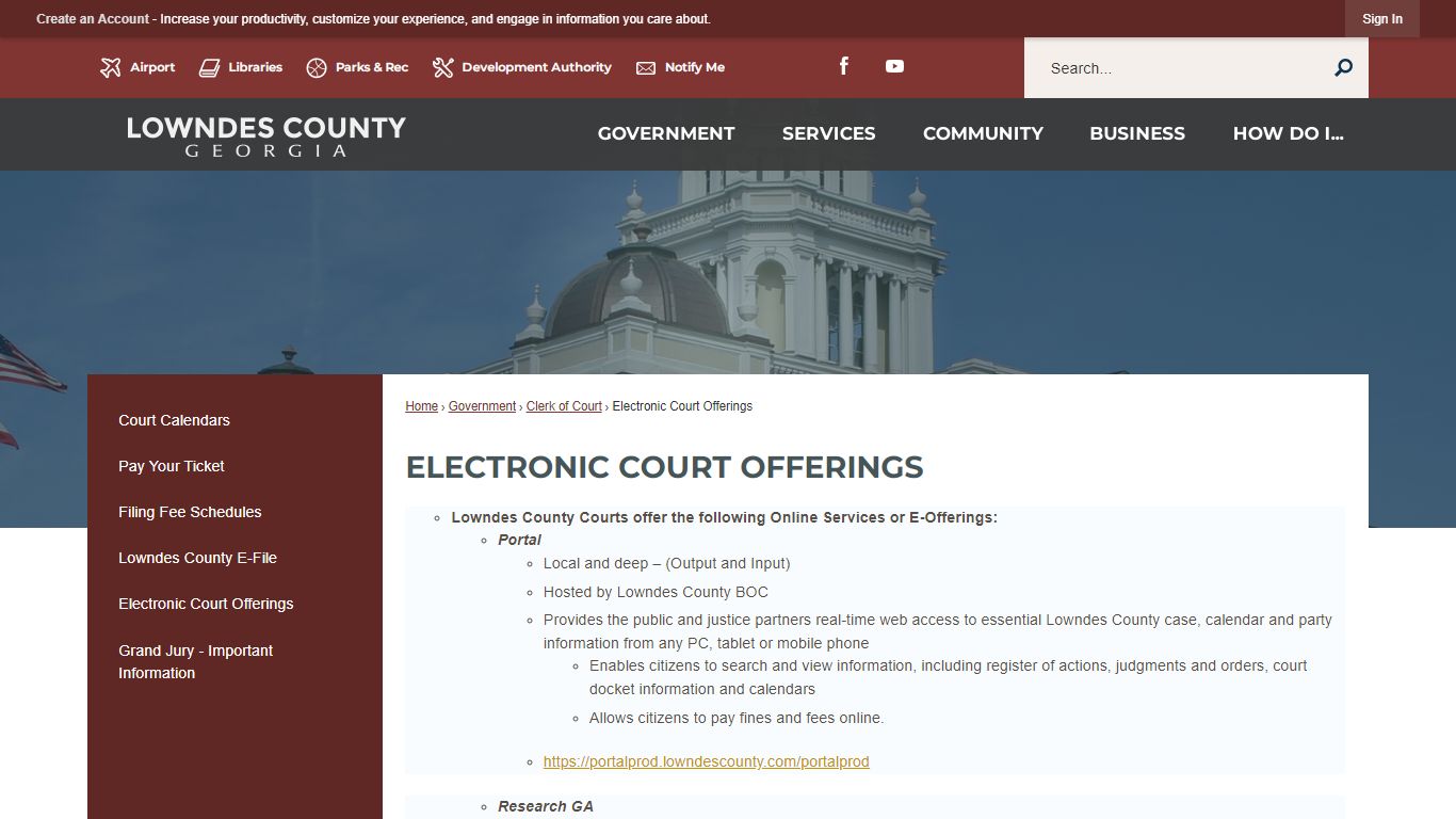 Electronic Court Offerings | Lowndes County, GA - Official Website